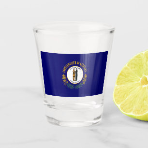 Kentucky: Bluegrass Commonwealth US State Flag Shot Glass