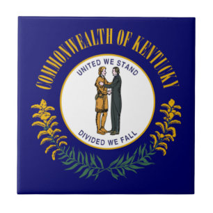 Kentucky: Bluegrass Commonwealth US State Flag Tile