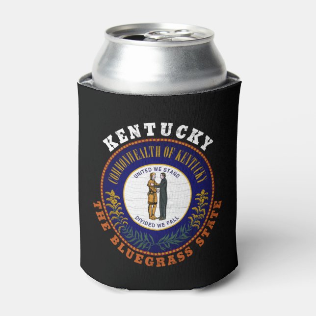 KENTUCKY BLUEGRASS STATE FLAG  CAN COOLER (Can Front)