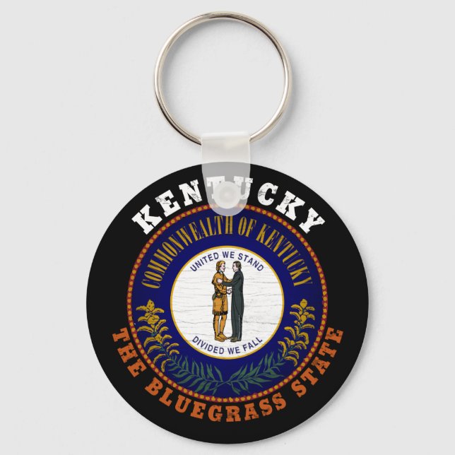 KENTUCKY BLUEGRASS STATE FLAG KEY RING (Front)