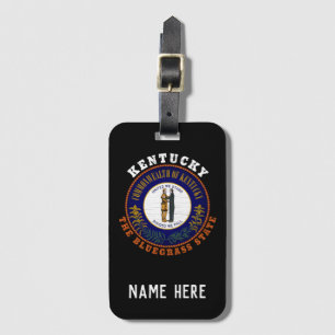 KENTUCKY BLUEGRASS STATE FLAG LUGGAGE TAG