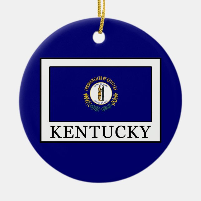 Kentucky Ceramic Tree Decoration (Front)