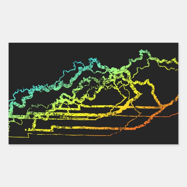 kentucky chill blur rectangular sticker (Front)