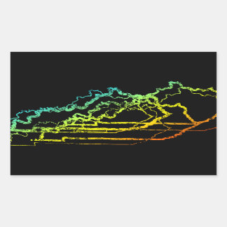 kentucky chill blur rectangular sticker