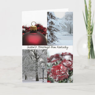 Kentucky   Christmas Card, state specific Holiday Card