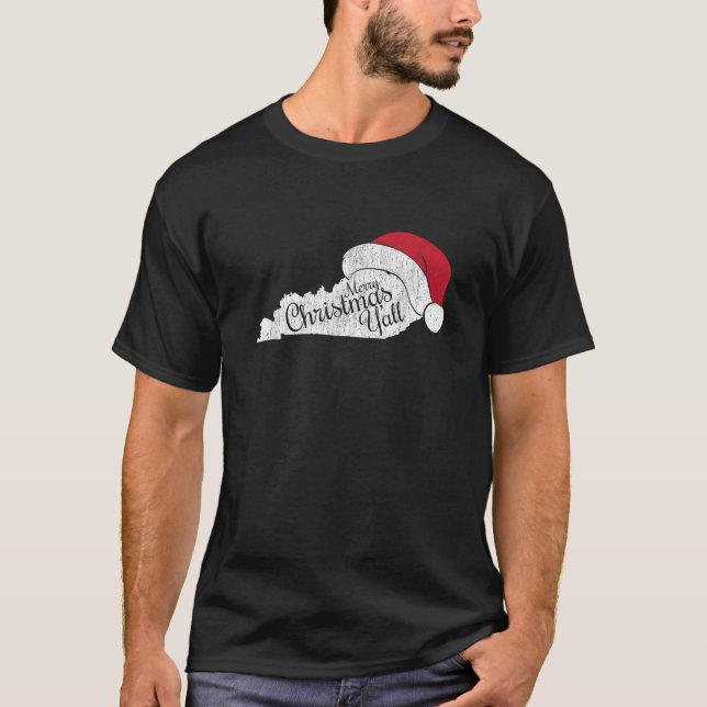 Kentucky Christmas Merry Christmas Y all  T-Shirt (Front)