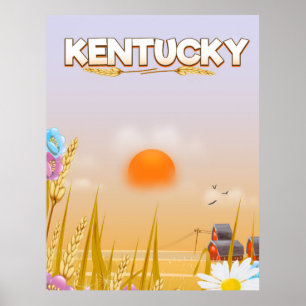 Kentucky Cute Farm travel poster