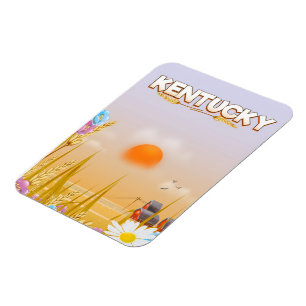 Kentucky Cute Farm travel poster Magnet
