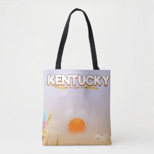 Kentucky Cute Farm travel poster Tote Bag