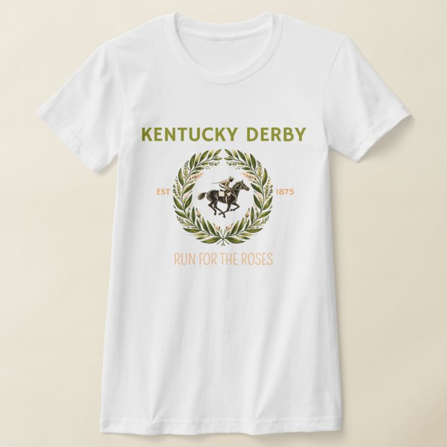 Kentucky Derby 1875 Run for the Roses T-Shirt (Laydown)