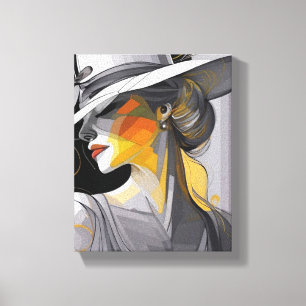 Kentucky Derby Hat Design Wrapped Canvas Wall Art