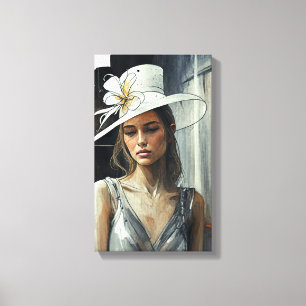 Kentucky Derby Hat Painting Canvas Print