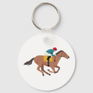Kentucky Derby Horse Rider Key Ring