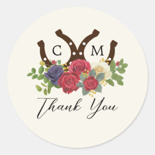 Kentucky Derby Inspired Wedding Classic Round Sticker