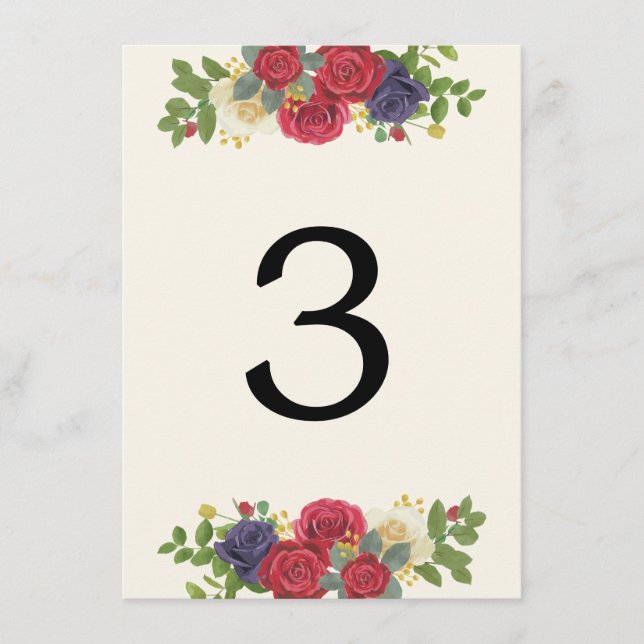 Kentucky Derby Inspired Wedding Table Number (Front)
