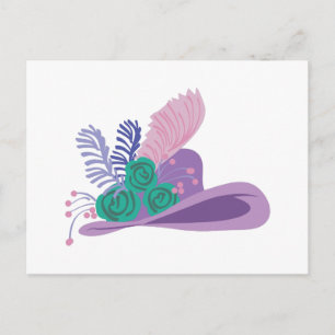 Kentucky Derby Ladies Hat Postcard
