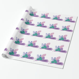 Kentucky Derby Ladies Hat Wrapping Paper
