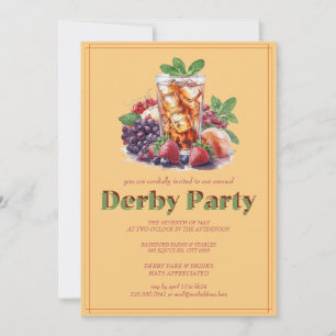Kentucky Derby Party Invitation Mint Julep Drink H