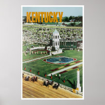 Kentucky Derby Poster Travel Art Horseback Riding