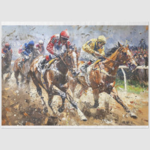 Kentucky Derby Race Decoupage Tissue Paper