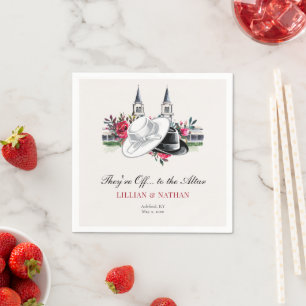 Kentucky Derby Spires Wedding Bridal Shower Floral Napkin