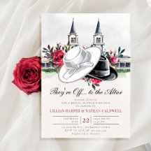 Kentucky Derby Wedding Bridal Shower Roses Modern