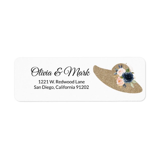 Kentucky Derby Wedding  Personalised Label (Front)