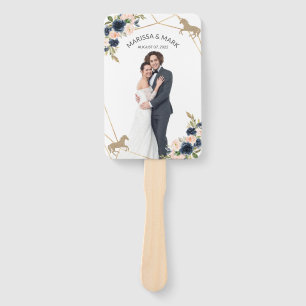 Kentucky Derby Wedding Program Fans with Photo