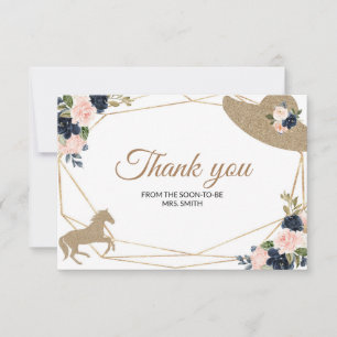 Kentucky Derby Wedding Thank You Card