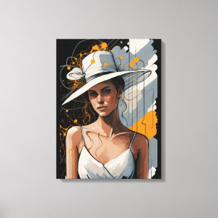 Kentucky Derby Womens Hat Canvas Wall Art Prints