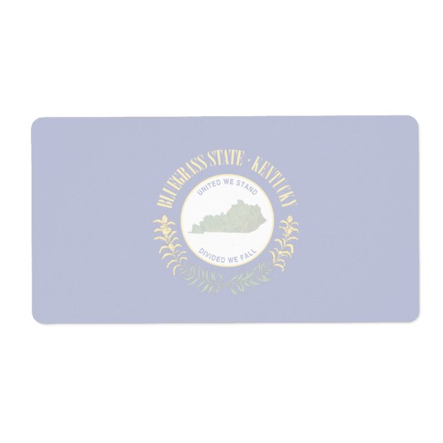 Kentucky Faint Banner Shipping Label (Front)