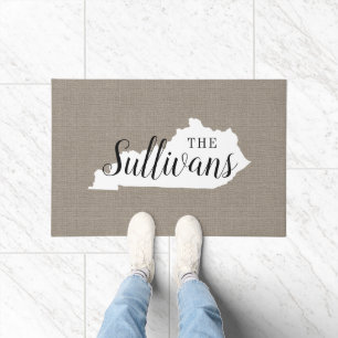 Kentucky Family Monogram State Doormat