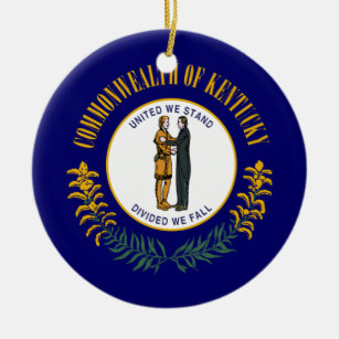 Kentucky Flag Ceramic Tree Decoration