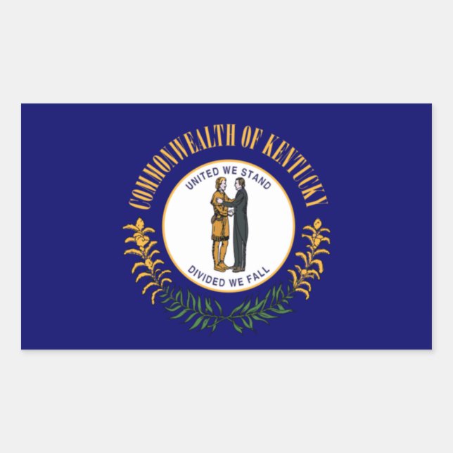 Kentucky Flag Rectangular Sticker (Front)