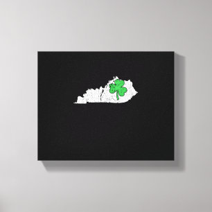Kentucky Happy St. Patrick's Day Funny Lucky Shamr Canvas Print