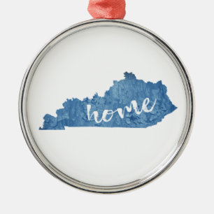 Kentucky Home Wood Grain Metal Tree Decoration