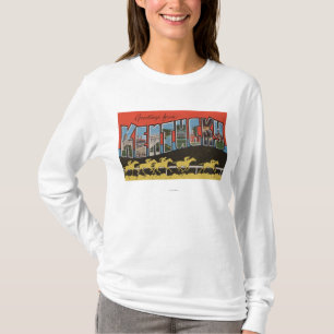 Kentucky (Horse Race Scene) - Large Letter Scene T-Shirt