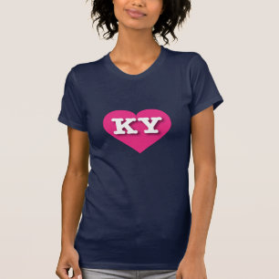 Kentucky Hot Pink Heart - I love KY T-Shirt
