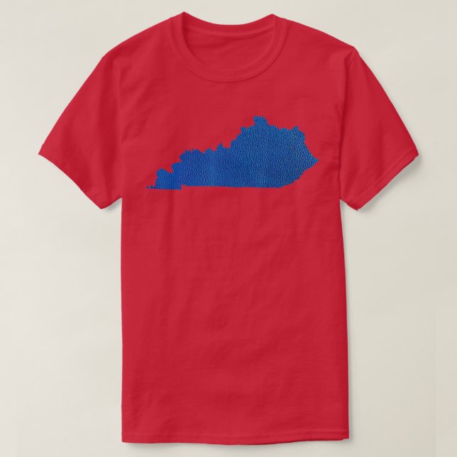 Kentucky  I Blue Leather Bourbon State Gift  T-Shirt (Design Front)