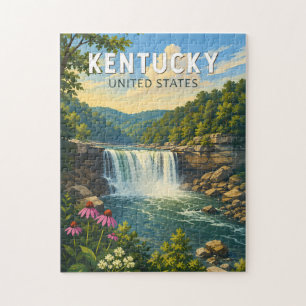 Kentucky Illustration Travel Art Vintage Jigsaw Puzzle