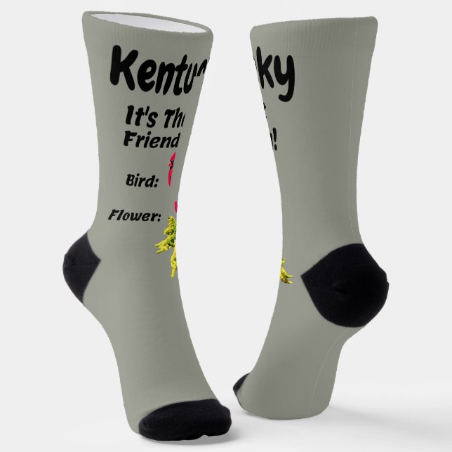 Kentucky It's That Friendly Socks (Angled)