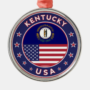 Kentucky, Kentucky phone case, Kentucky sticker, Metal Tree Decoration