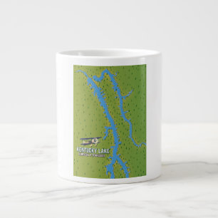 Kentucky Lake USA MAp Large Coffee Mug
