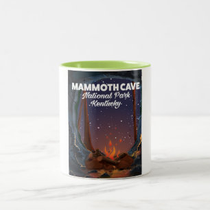 Kentucky Mammoth cave travel poster Two-Tone Coffee Mug