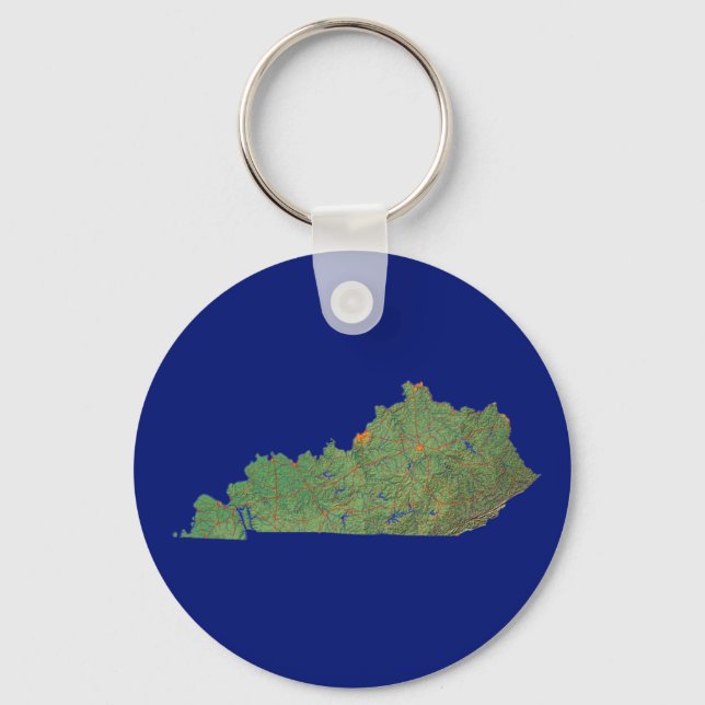 Kentucky Map Keychain (Front)