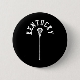 Kentucky Minimalist Vertical Lacrosse Stick Retro  6 Cm Round Badge