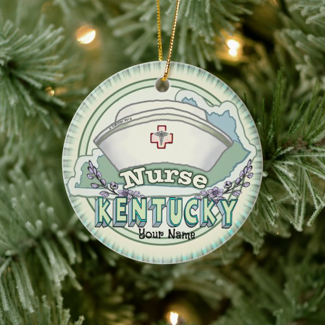 Kentucky Nurse Ceramic Tree Decoration (Tree)