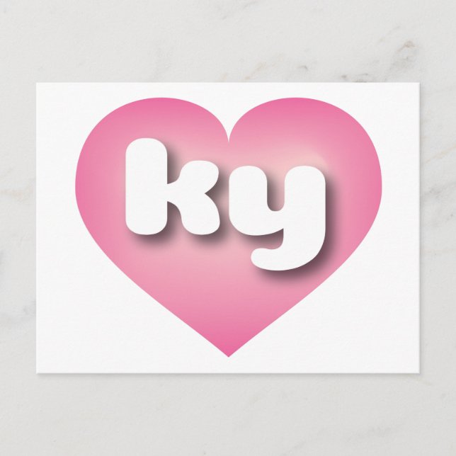 Kentucky pink fade heart - I love ky Postcard (Front)
