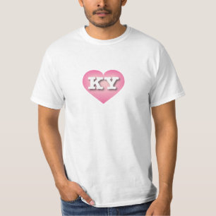 Kentucky Pink Fade Heart - I love KY T-Shirt
