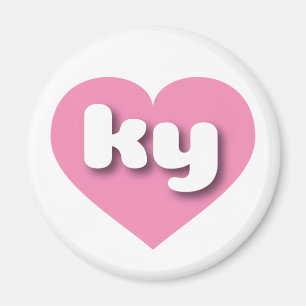 Kentucky pink heart - I love ky Magnet